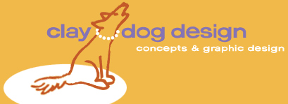 clay dog design concepts and graphic design